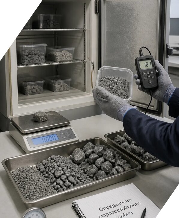 Определение морозостойкости щебня в Салавате от 3734 р. | ЭкспертизаРоссия